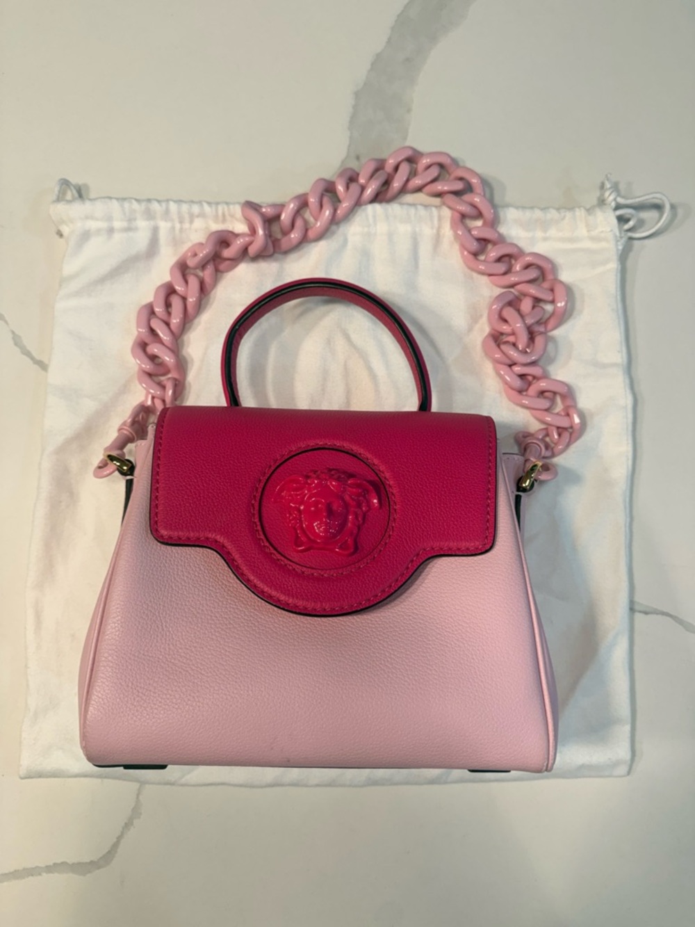 Versace 3 tone La Medusa Top-Handle Bag